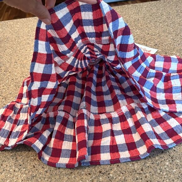 CAT & JACK Plaid 4th of July Dress *NEW* - Picture 5 of 7